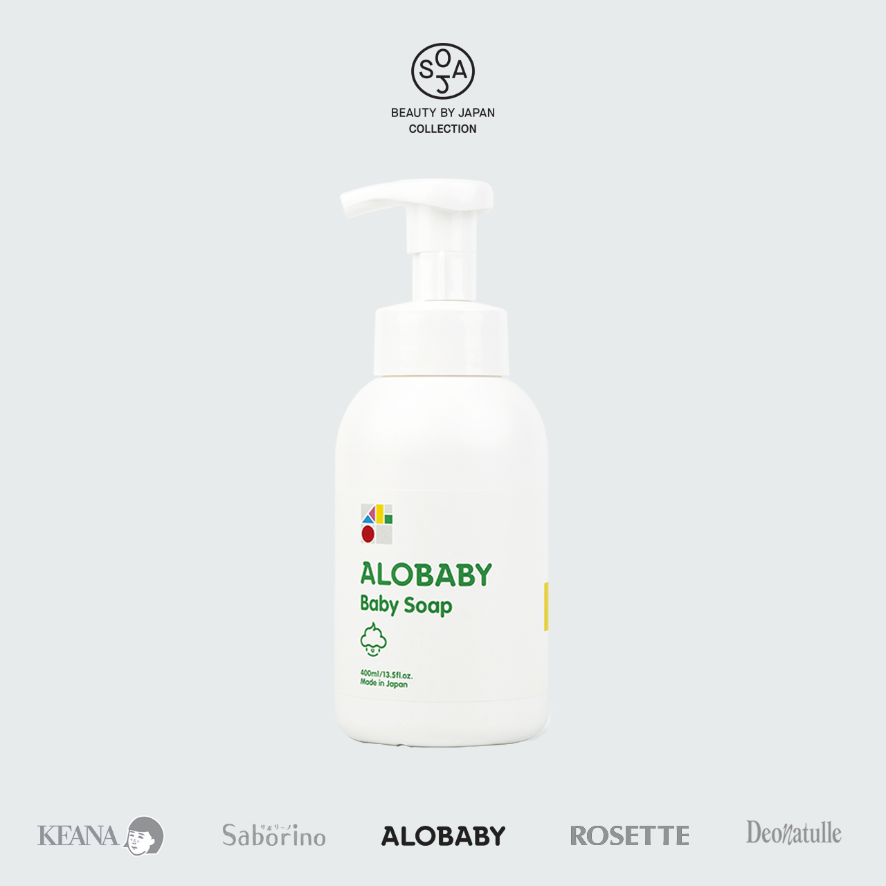 xà phòng tắm gội toàn thân organic cho trẻ sơ sinh 400ml alobaby baby soap 4