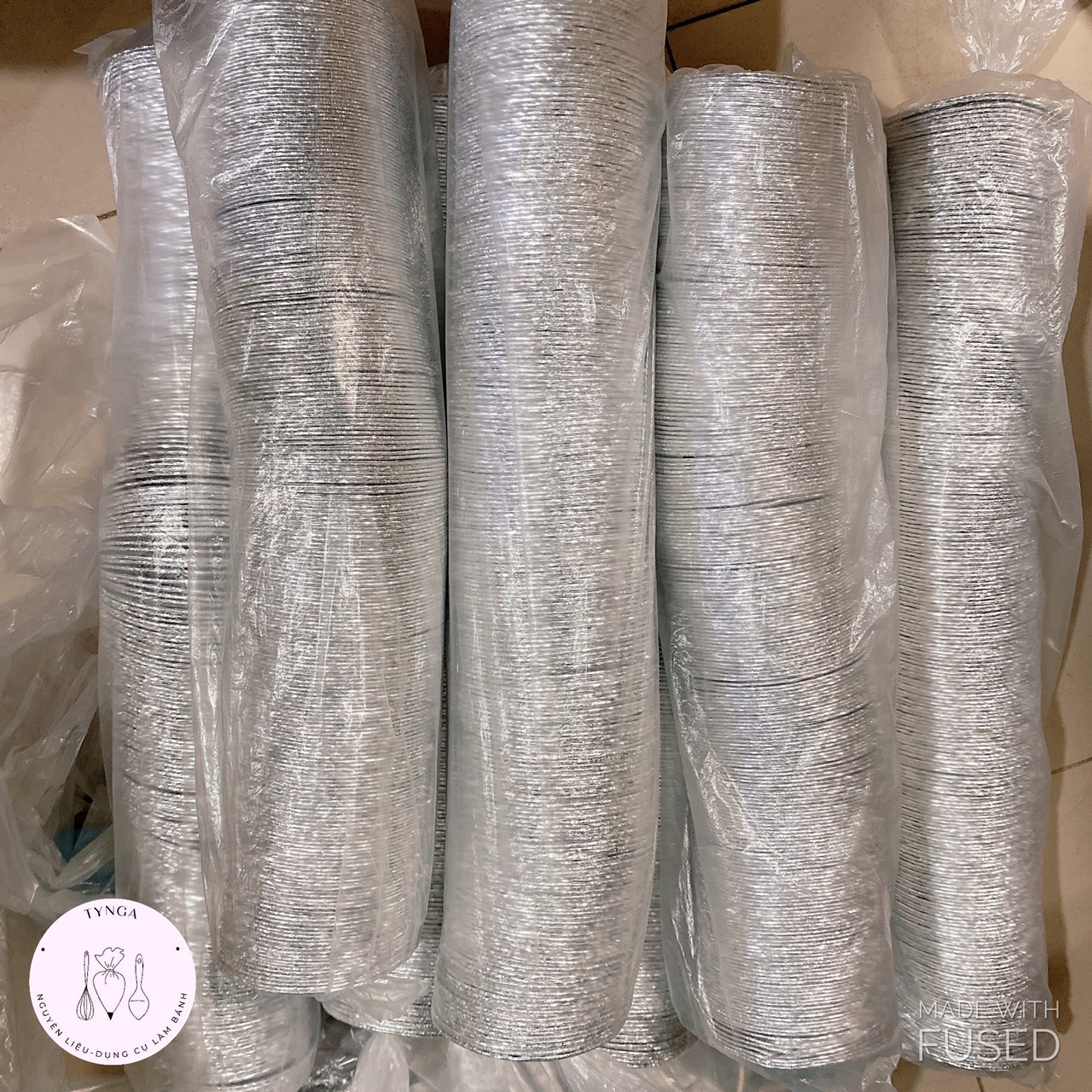 [Freeship + Quà Tặng 10k ]Chén giấy bạc khuôn làm tart trứng set 100 cái