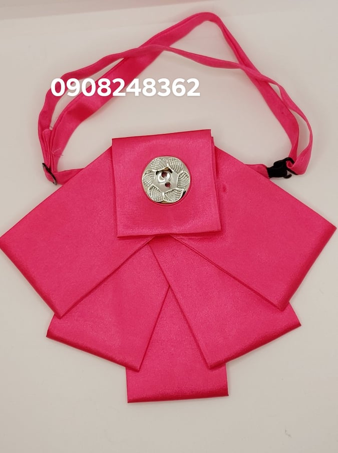 Cà vạt nơ đeo cổ nữ KING bản to vải Phi Bóng