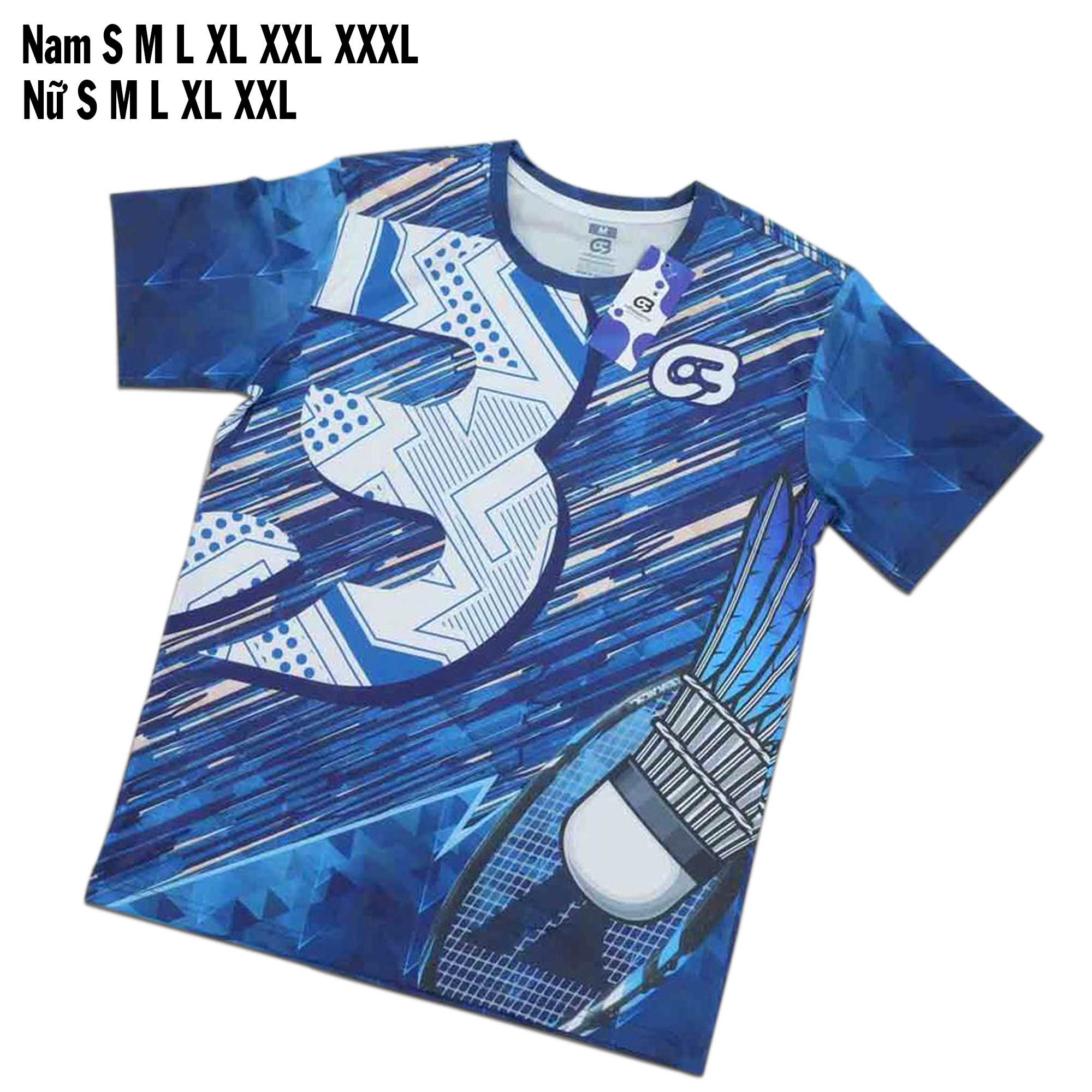 Áo cầu lông cabasport họa tiết 3d trái cầu size Nam Nữ [Rẻ vô địch] [FreeShip] [Ảnh thật] [Chính hãng]