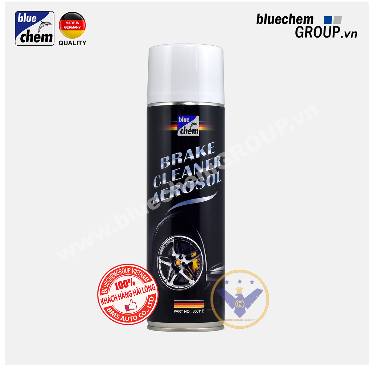 Chai vệ sinh đĩa phanh, bố phanh, nhông sên Bluechem Brake Cleaner Aerosol 500ml