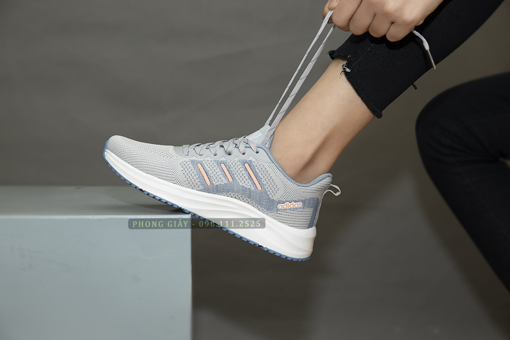 Giày Sneaker Nữ Giày Thể Thao Nữ D29 Màu Ghi