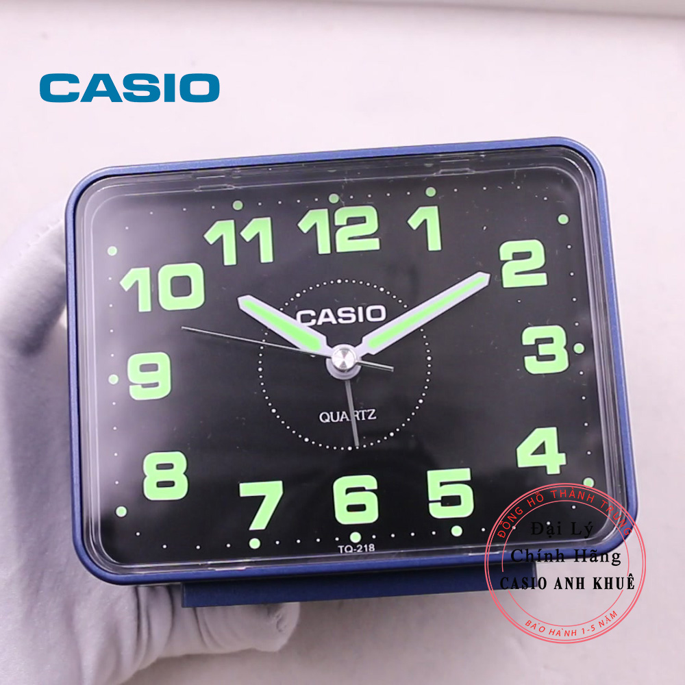 Đồng hồ để bàn Casio TQ-218-2DF báo thức ( Kích thước 9×10.7×6 cm )