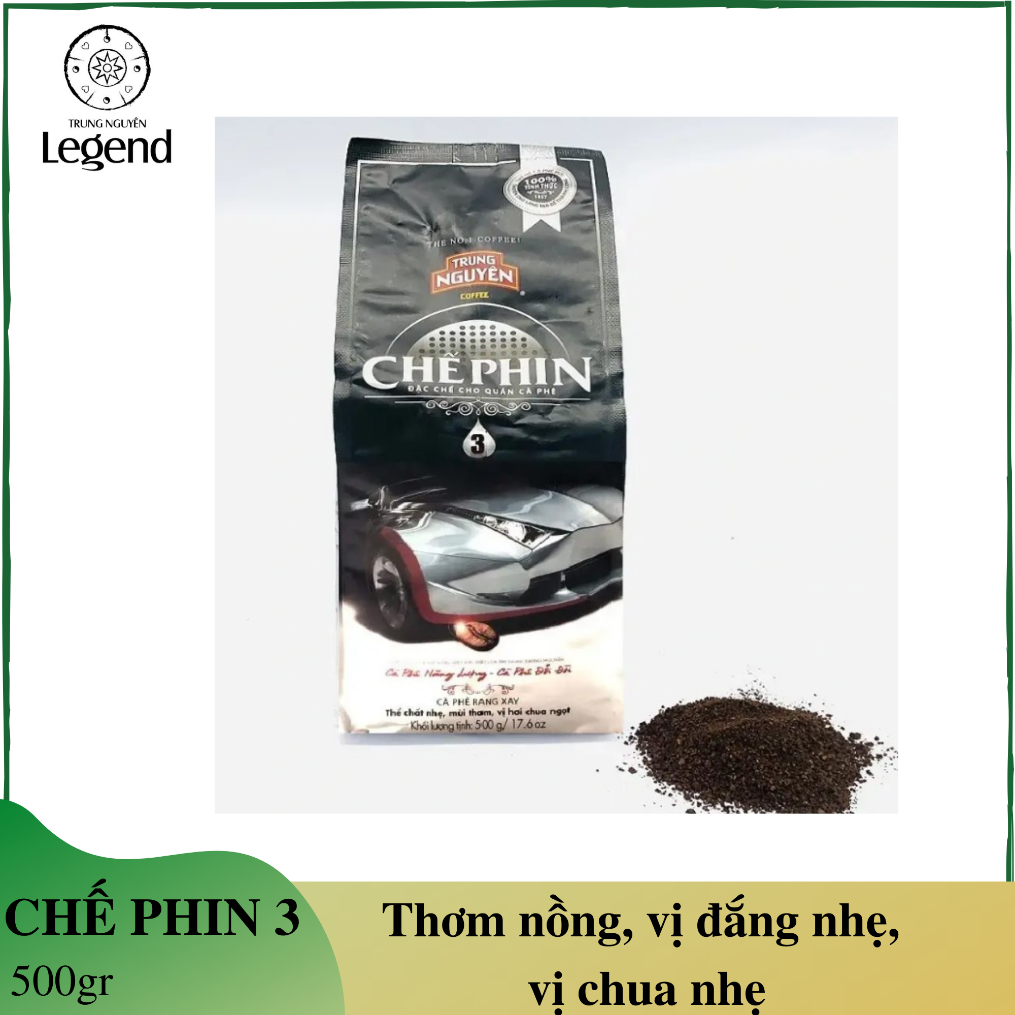 Cà phê chế phin 3 Trung Nguyên - gói 500gr