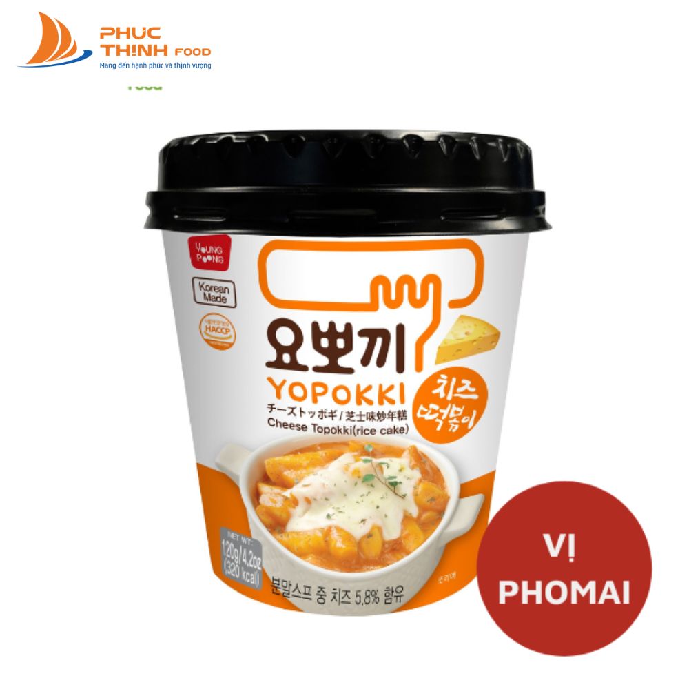[YOPOKKI] Bánh gạo Hàn Quốc Yopokki vị phomai - cốc 120g