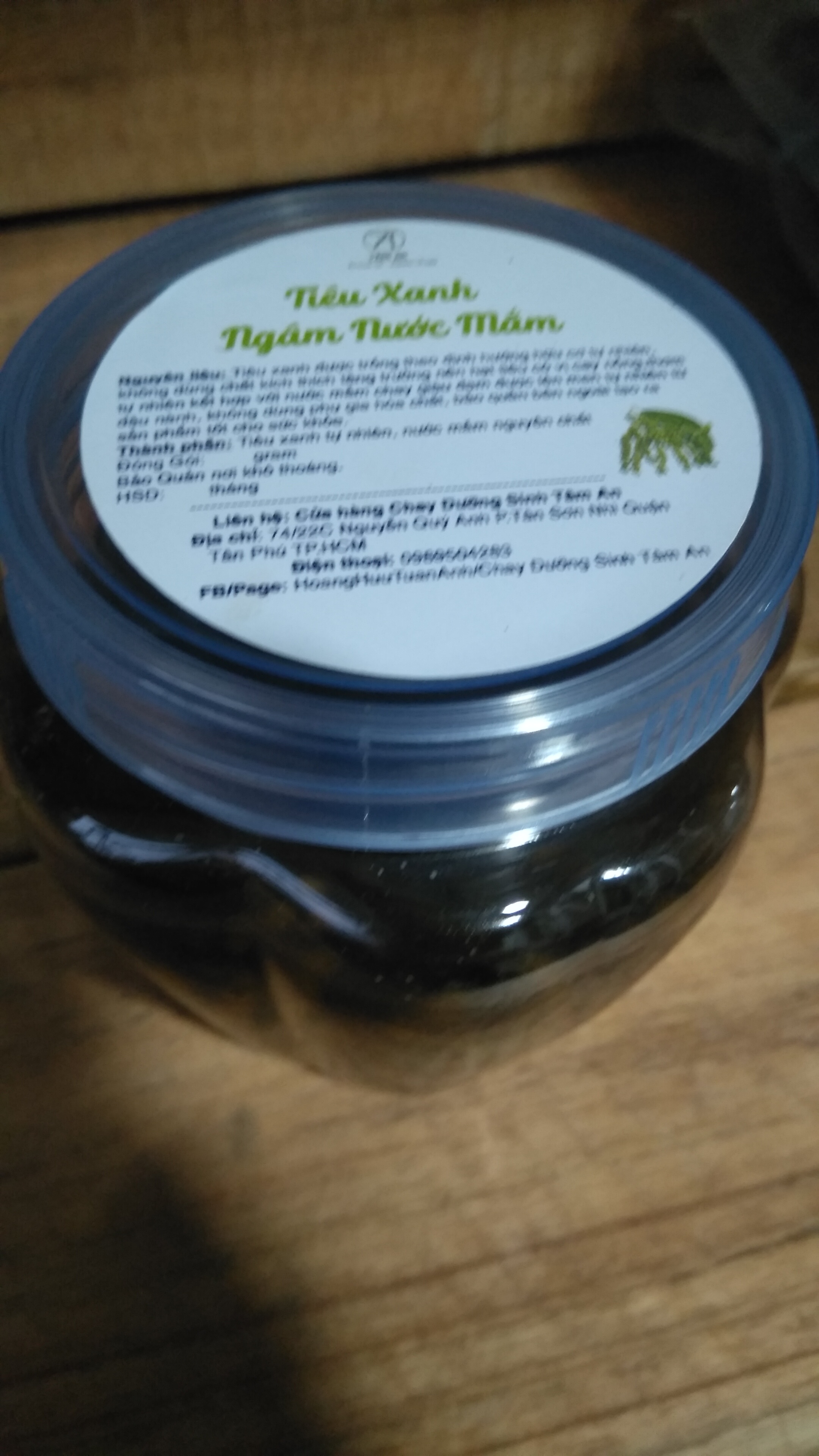 [HCM]TIÊU XANH NGÂM NƯỚC MẮM CHAY 460g