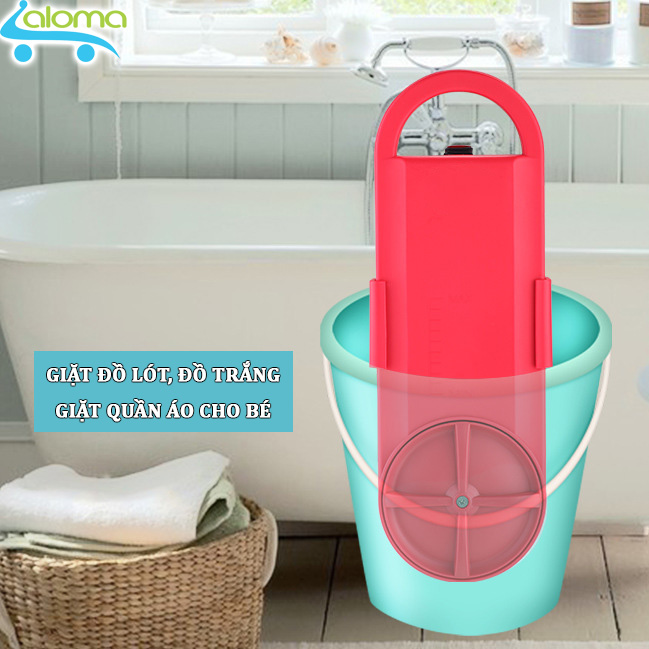 Máy giặt mini kẹp xô Happy Washing xoáy cực mạnh giặt riêng quần áo trắng giặt đồ cho bé giặt đồ lót