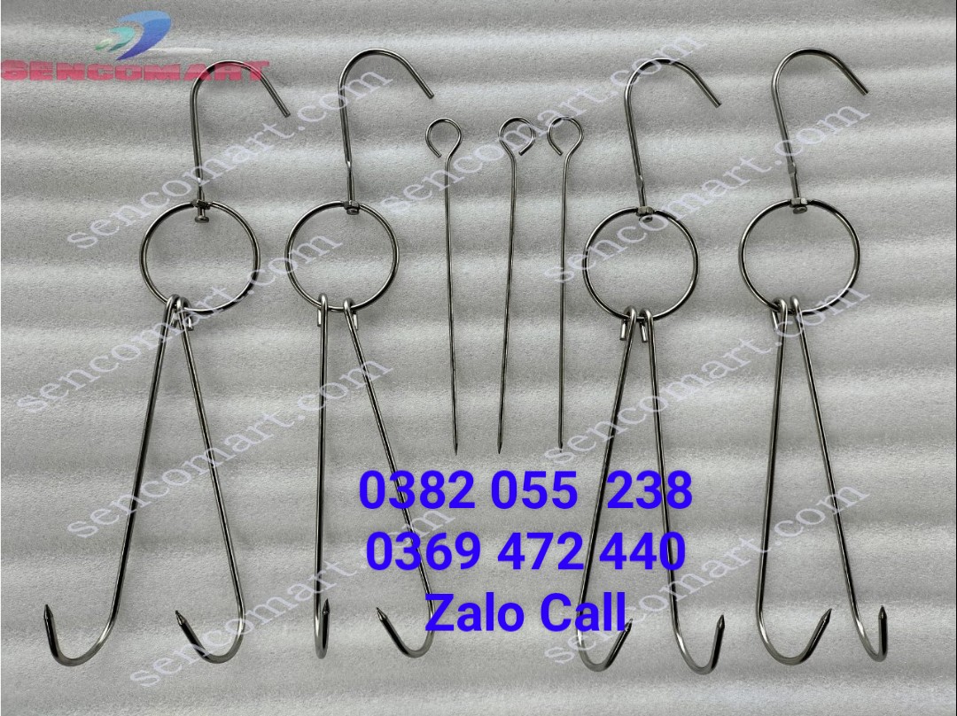Móc treo vịt, móc treo gà nướng lu, móc treo gà, vịt, chân giò, ba chỉ inox không gỉ