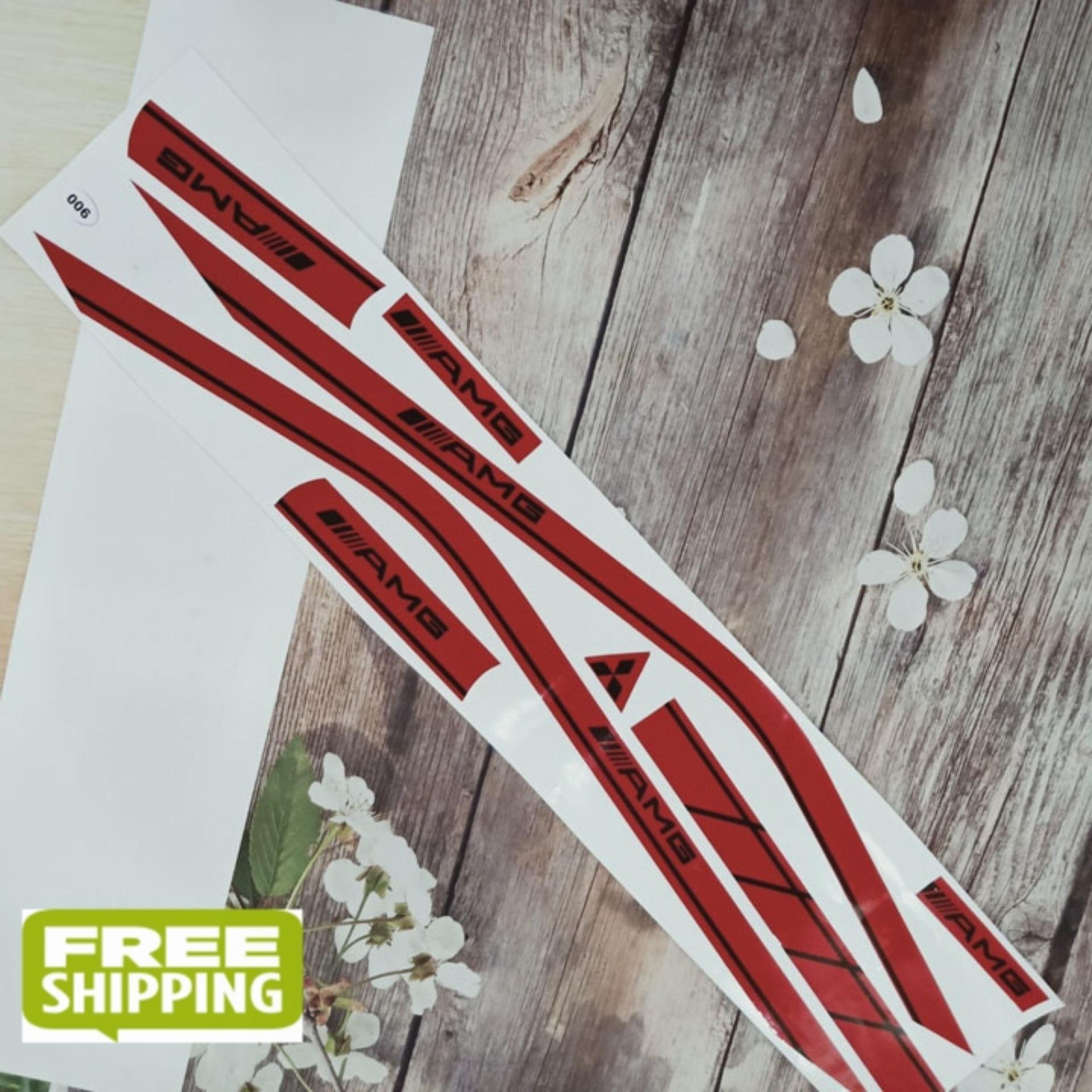 [MIỄN SHIP! MUA NGAY KẺO HẾT] Bộ Tem chỉ AMG ĐỎ - ĐEN dán xe honda SH FS413