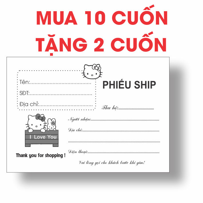 PHIẾU SHIP HÀNG, PHIẾU GIAO HÀNG GIẤY TỐT M11