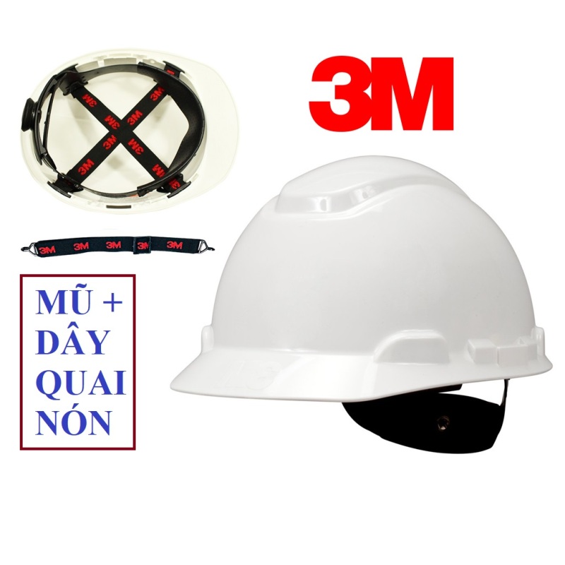 Mũ bảo hộ lao động  chính hãng 3M H701R - Nón bảo hộ nhựa HDPE siêu cứng