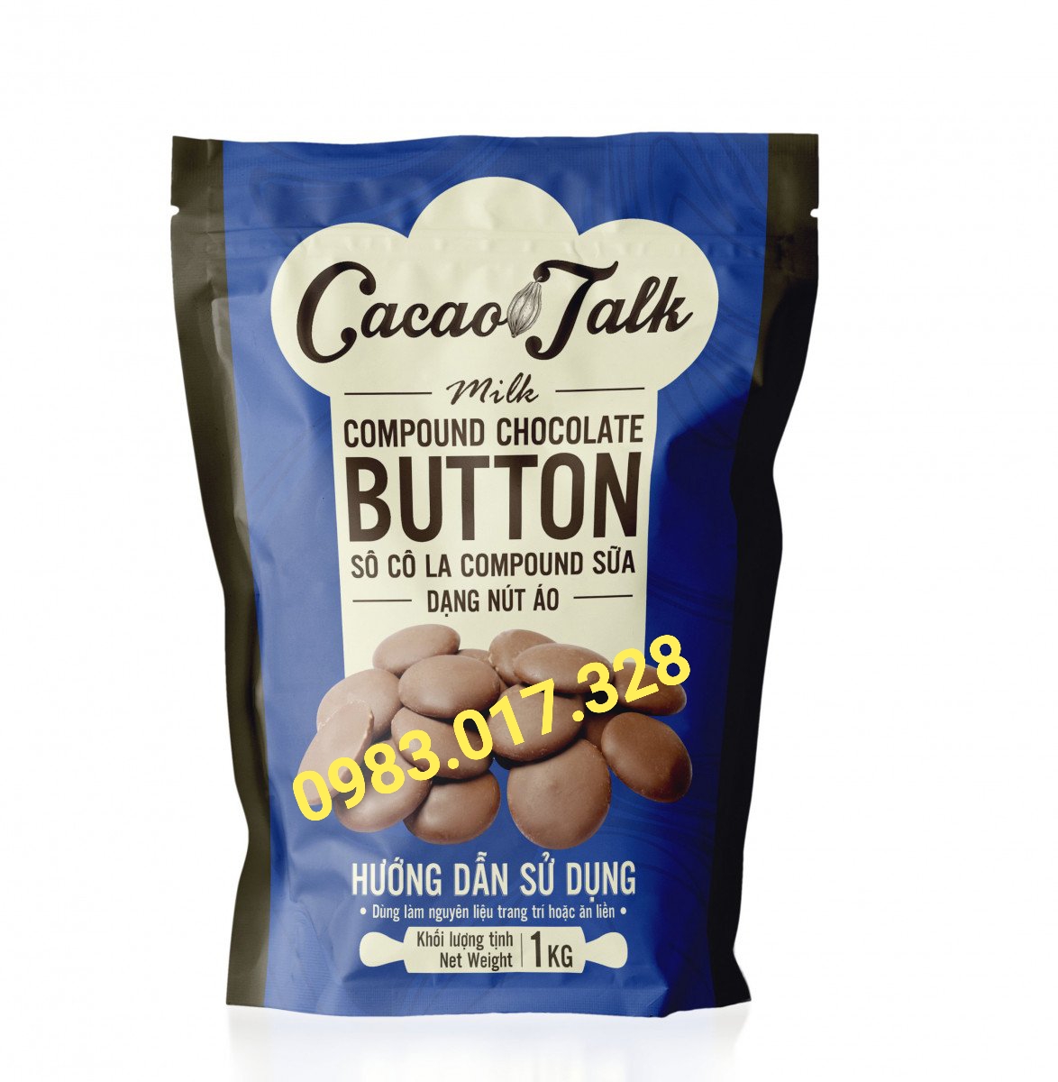 Sô Cô La Compound Sữa Dạng Nút Áo Cacao Talk 1kg