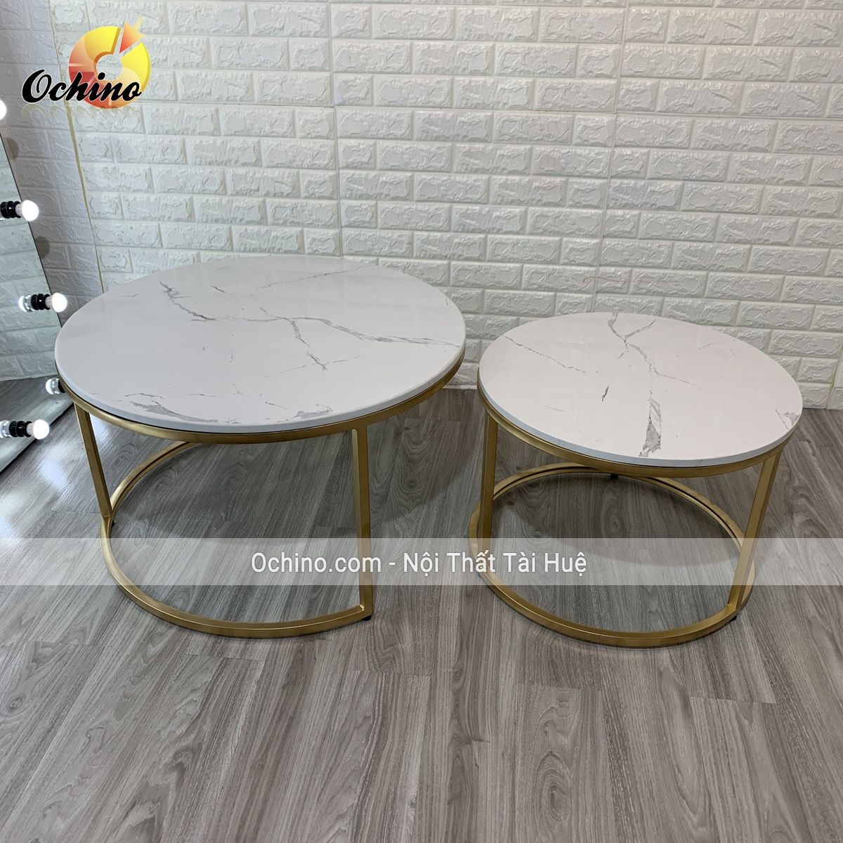 (FREE SHIP) Bàn Trà Đôi mặt đá cao cấp để Sofa Phòng Khách và Quán ( Hàng có sẵn)