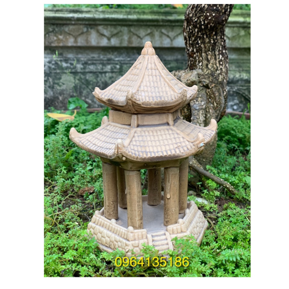 Tiểu cảnh đình gió gốm sứ Bát Tràng