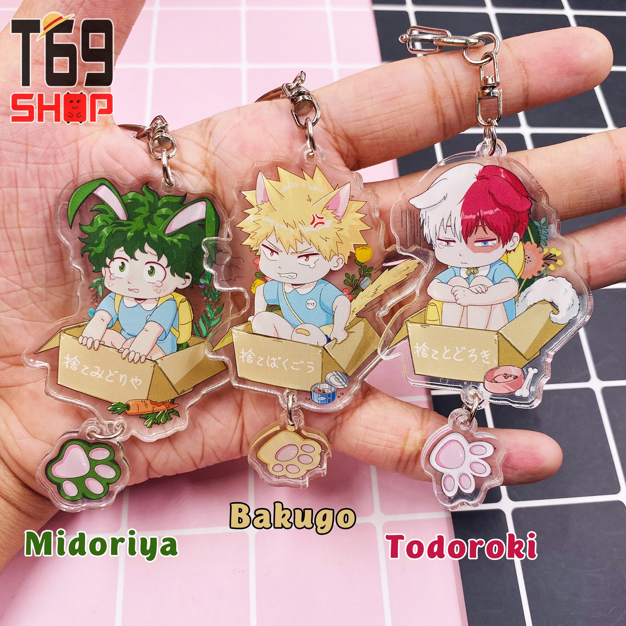 Móc khóa mica anime My Hero Academia (Boku No Hero Academia) - Pet in Box ver [T69 Shop]