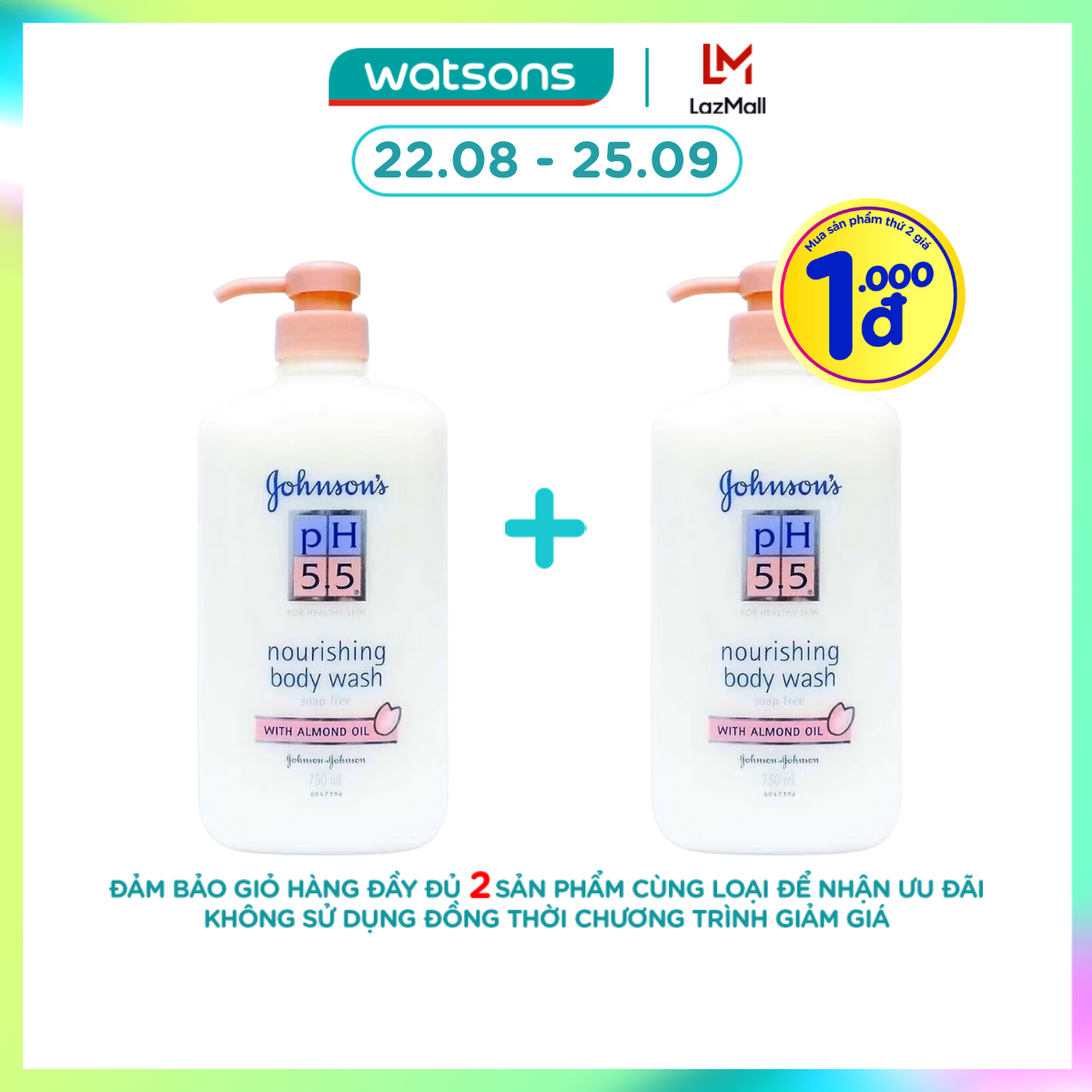 Sữa tắm johnson's ph 5.5 hạnh nhân 750ml