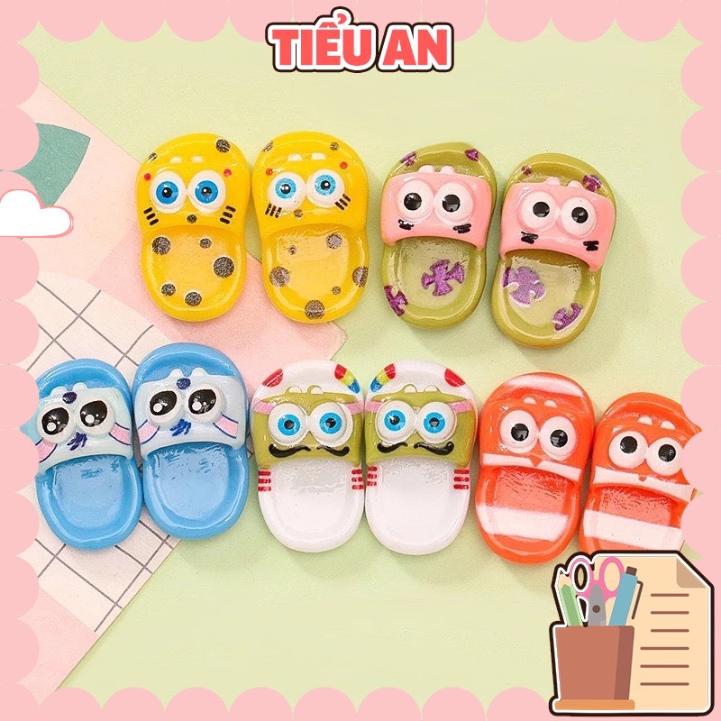 Charm (C156) slime/ Dụng Cụ Charm Trang Trí [Ko Keo & Nút] Hình Đôi dép dễ