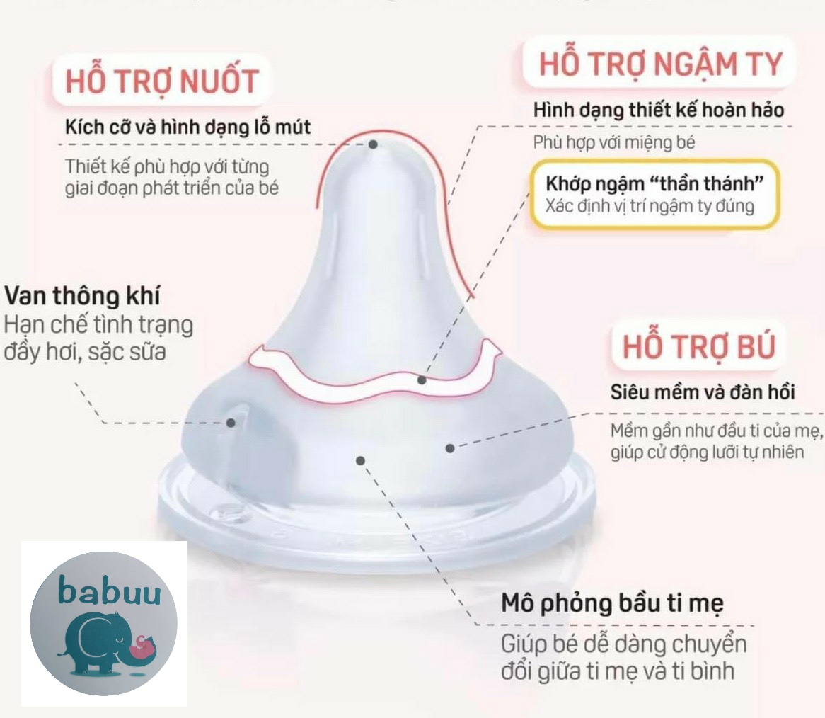 Núm ti cổ rộng Babuu siêu mềm thế hệ 3