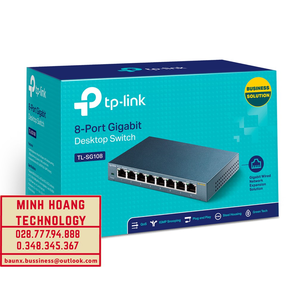 [HCM]Switch 8 cổng 10/100/1000Mbps desktop TL-SG108