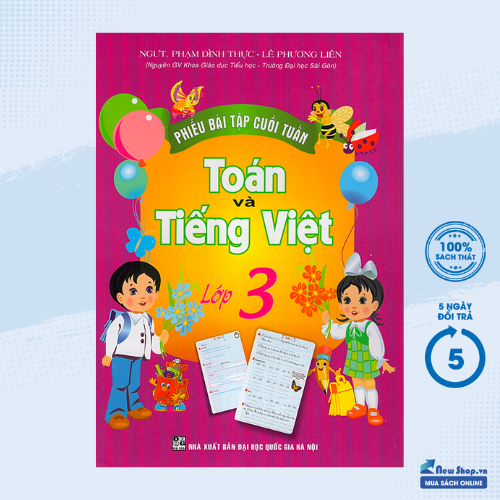 Sách tham khảo - phiếu bài tập cuối tuần toán-tiếng việt lớp 3 - newshop