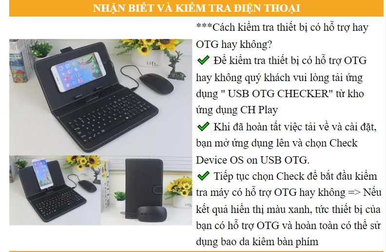 ComBo Bao Da Kiêm Bàn Phím Điện Thoại Cho Hệ Điều Hành Android
