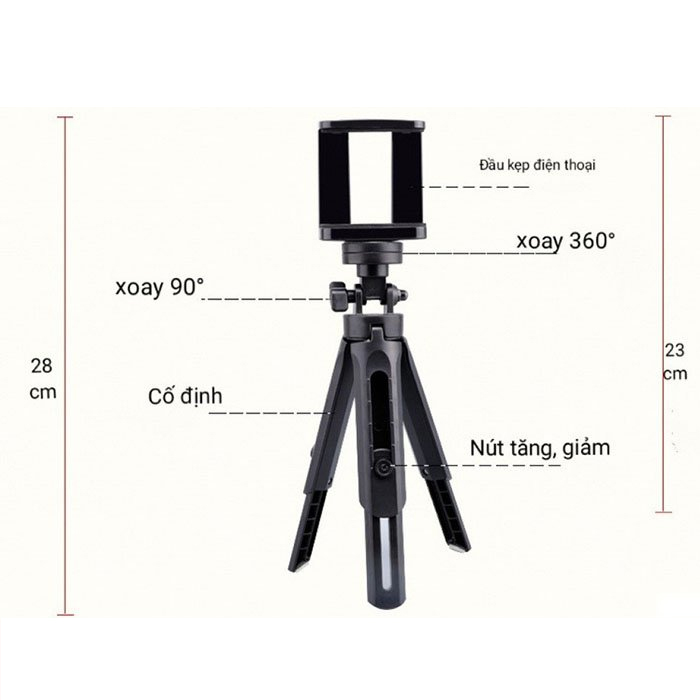 Giá Đỡ Đt 3 Chân Tripod Support MT01 Xoay 360 Độ