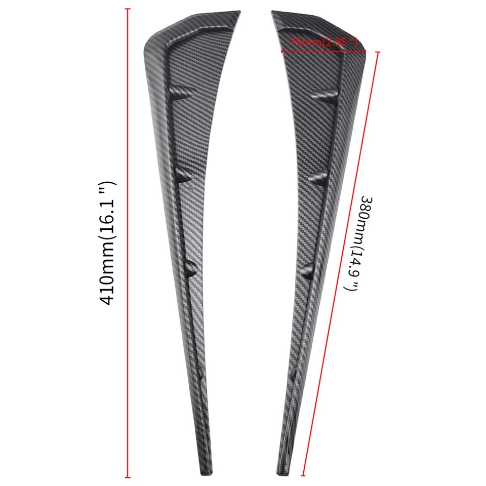 [HCM]Bộ 2 mang cá dán sườn xe ô tô MC020 (carbon)