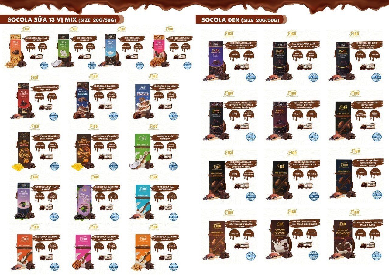 "(Bar 20g) Dark Chocolate 100% có đường ăn kiêng 20g DIET SUGAR FIGO "