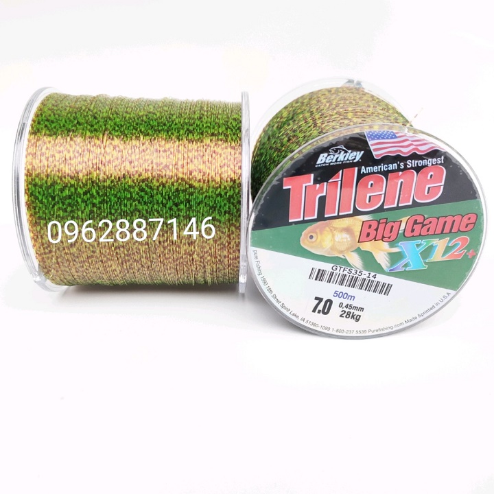 cước câu cá cước mỹ triline 3D tàng hình 500m x12 cao cấp
