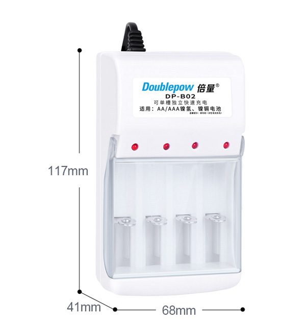 Bộ sạc 4 pin tiểu pin đũa AA-AAA Doublepow DP-B02