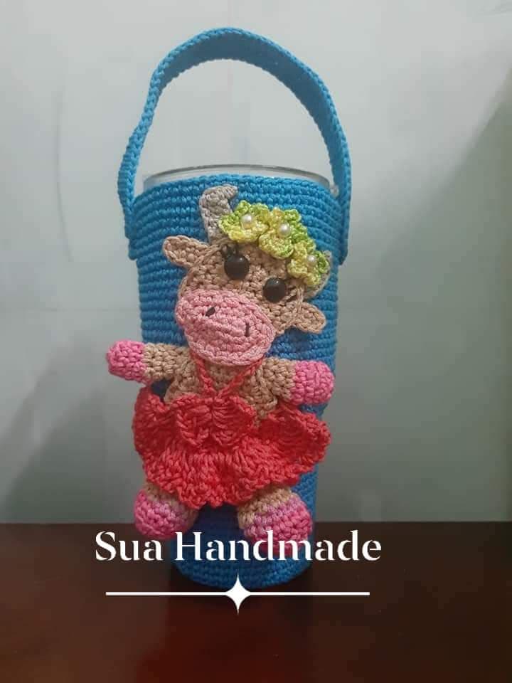 Túi đựng ly giữ nhiệt handmade chất liệu sợi dệt (không bao gồm ly)