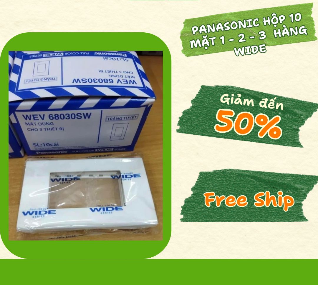 (Panasonic) HỘP 10 Mặt 1-2-3 Panasonic Hàng Wide