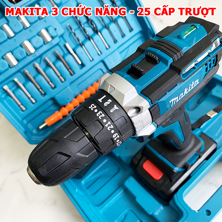 Máy Khoan Pin chính hãng Makita 36V 3 chức năng tặng kèm bộ phụ kiện 24 chi tiết. Bảo Hành 12 tháng.