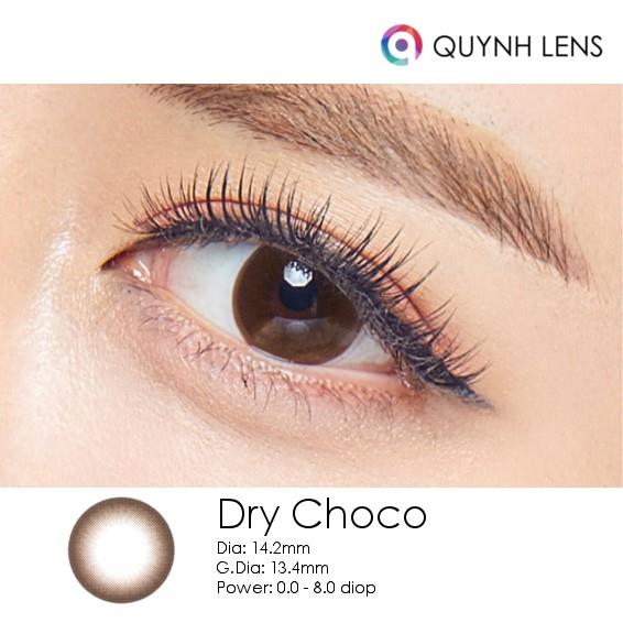 Kính áp tròng QUỲNH LENS dry choco 0-8 độ