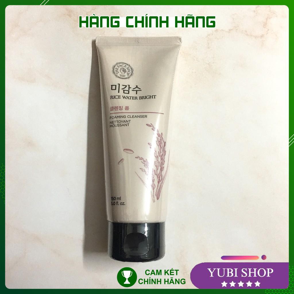 Sữa rửa mặt chiết xuất gạo the face shop hàng auth - hàn quốc - 150ml - yubi shop