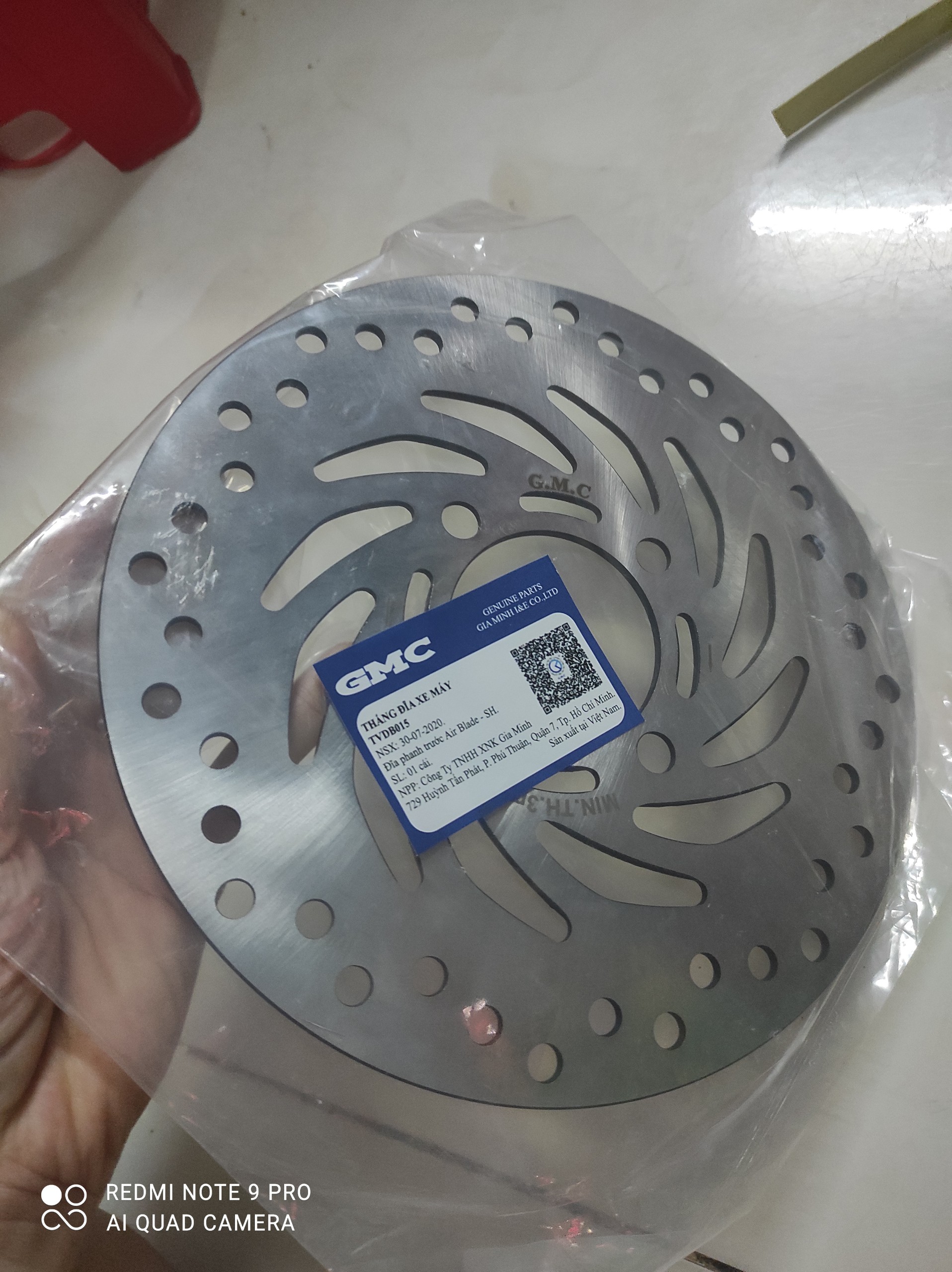 Đĩa thắng trước xe máy Air Blade, SH 4 lỗ bắt ốc