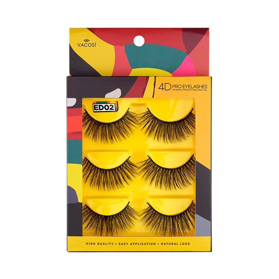 [HCM] Vacosi Hộp 3 Cặp Lông Mi Giả 4D Pro Eyelash