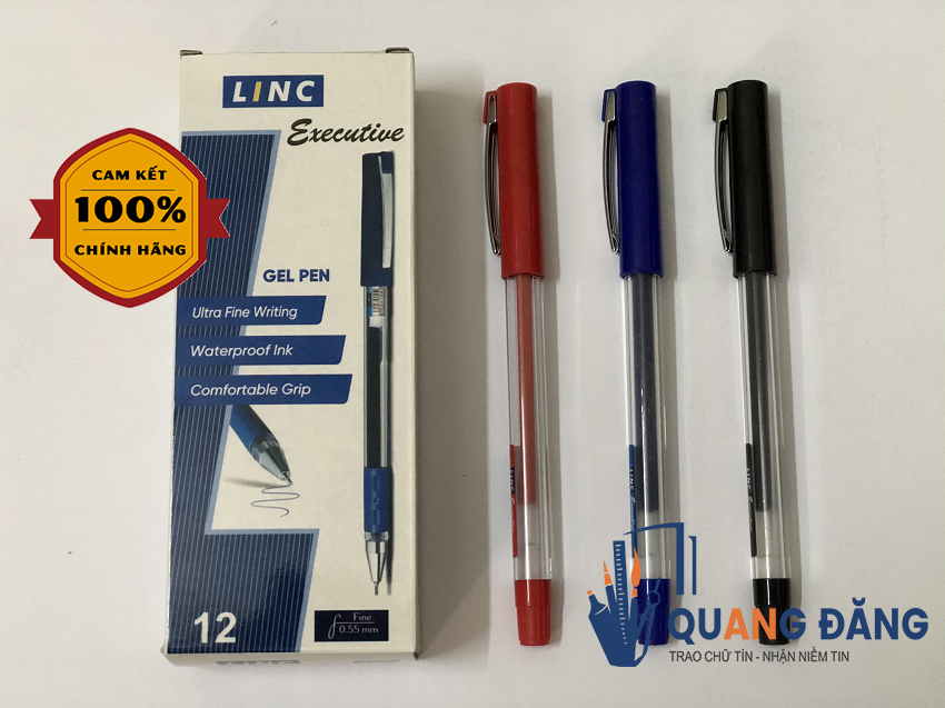 Bút bi nước LINC Executive gel (Xanh, Đen, Đỏ)