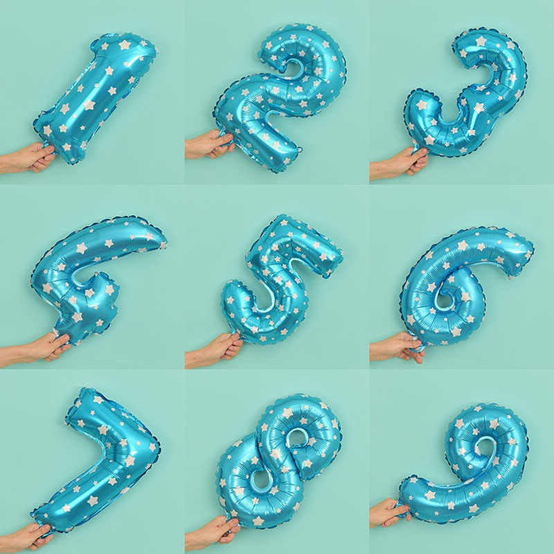 Bong bóng số tuổi trang trí sinh nhật size 40cm