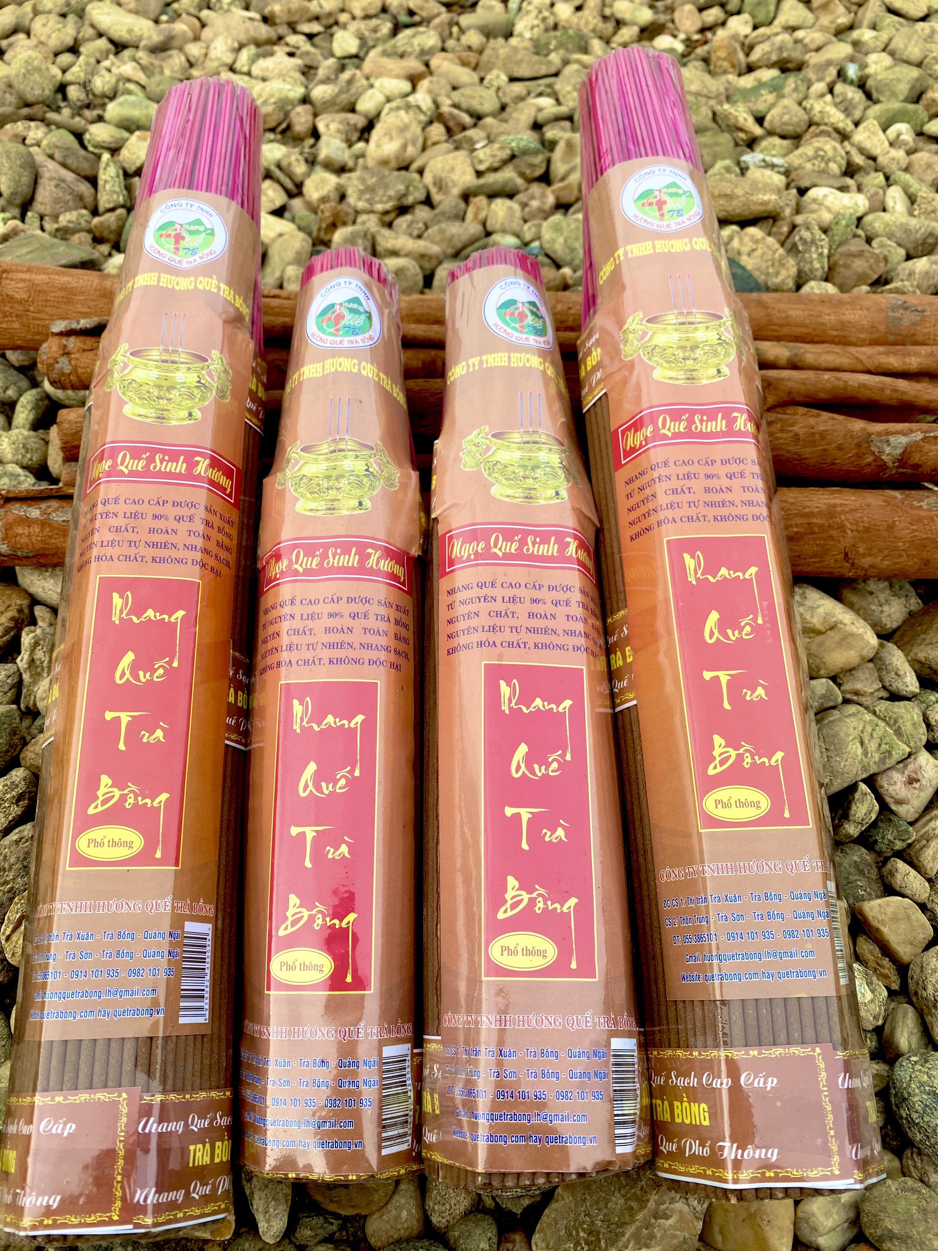Nhang Quế Trà Bồng Phổ Thông 38cm, 200 cây, 400gram