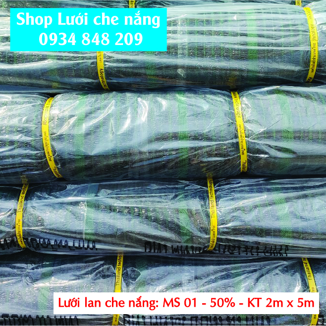 Lưới che nắng 2mx5m - độ phủ 50%