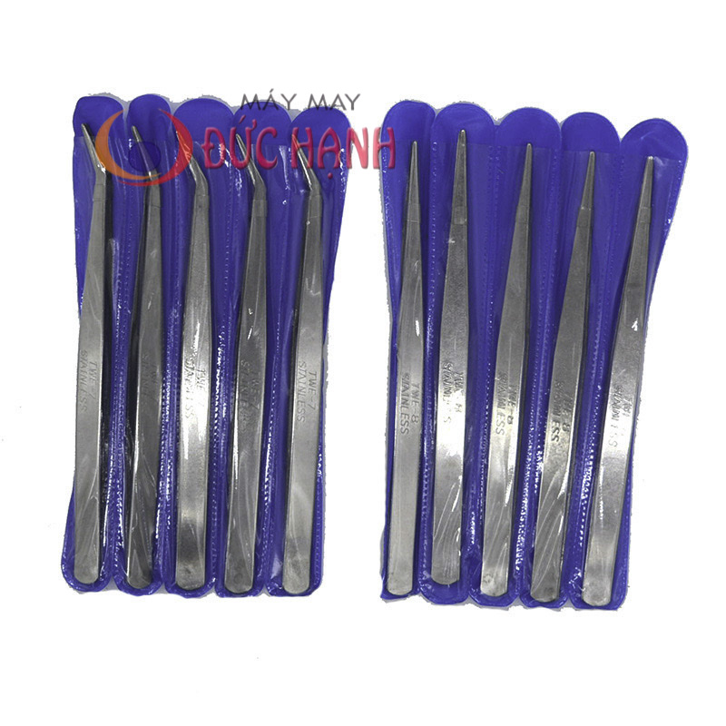 Nhíp xỏ chỉ - nhíp thẳng - nhíp cong - 1 cái