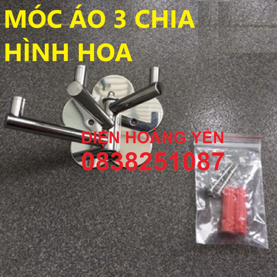 [HCM]Móc treo quần áo 3 chấu inox 304