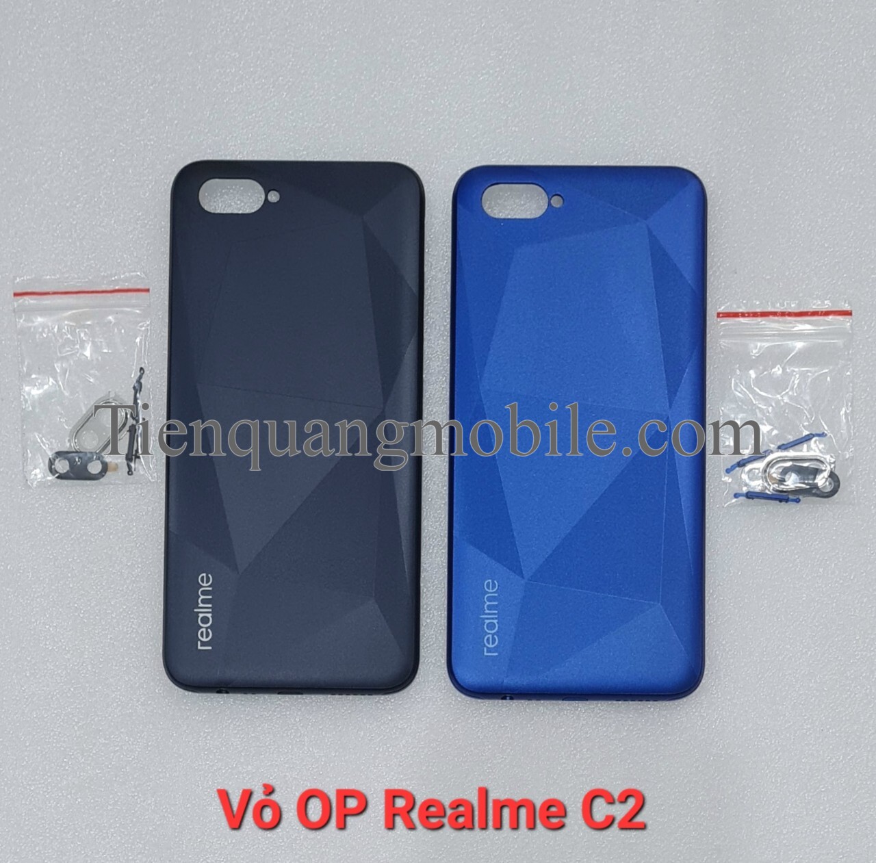 Vỏ Oppo Realme C2 (gồm vỏ, kính cam, nút bấm)