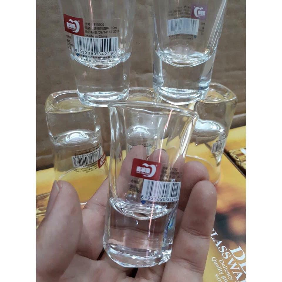 Bộ 6 ly uống rượu đế dày