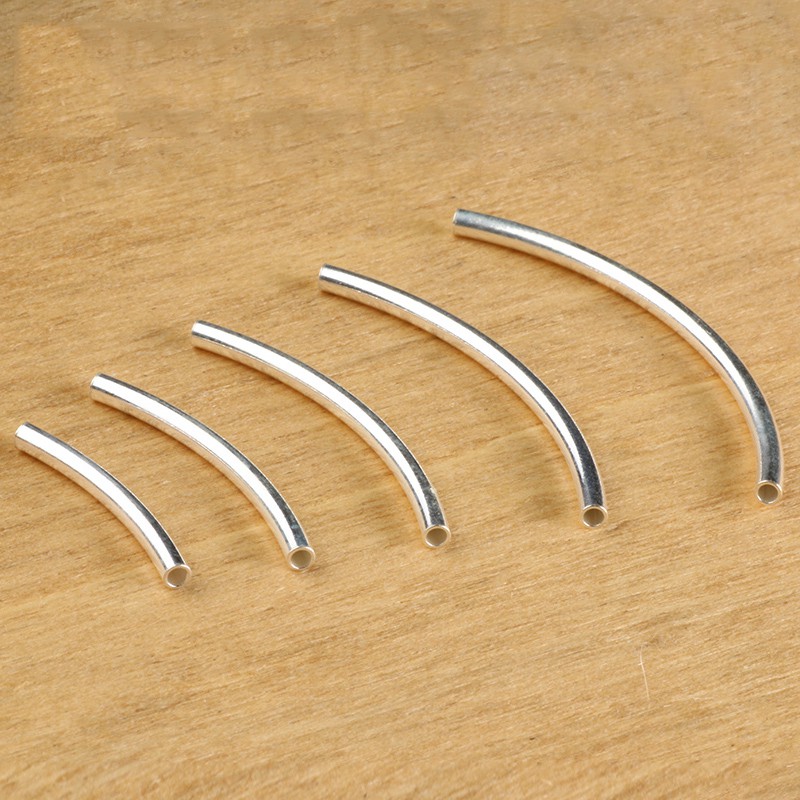 Charm ống bạc loại trơn nhiều kích thước cho DIY - Charm Bạc 925 - Mã CB008