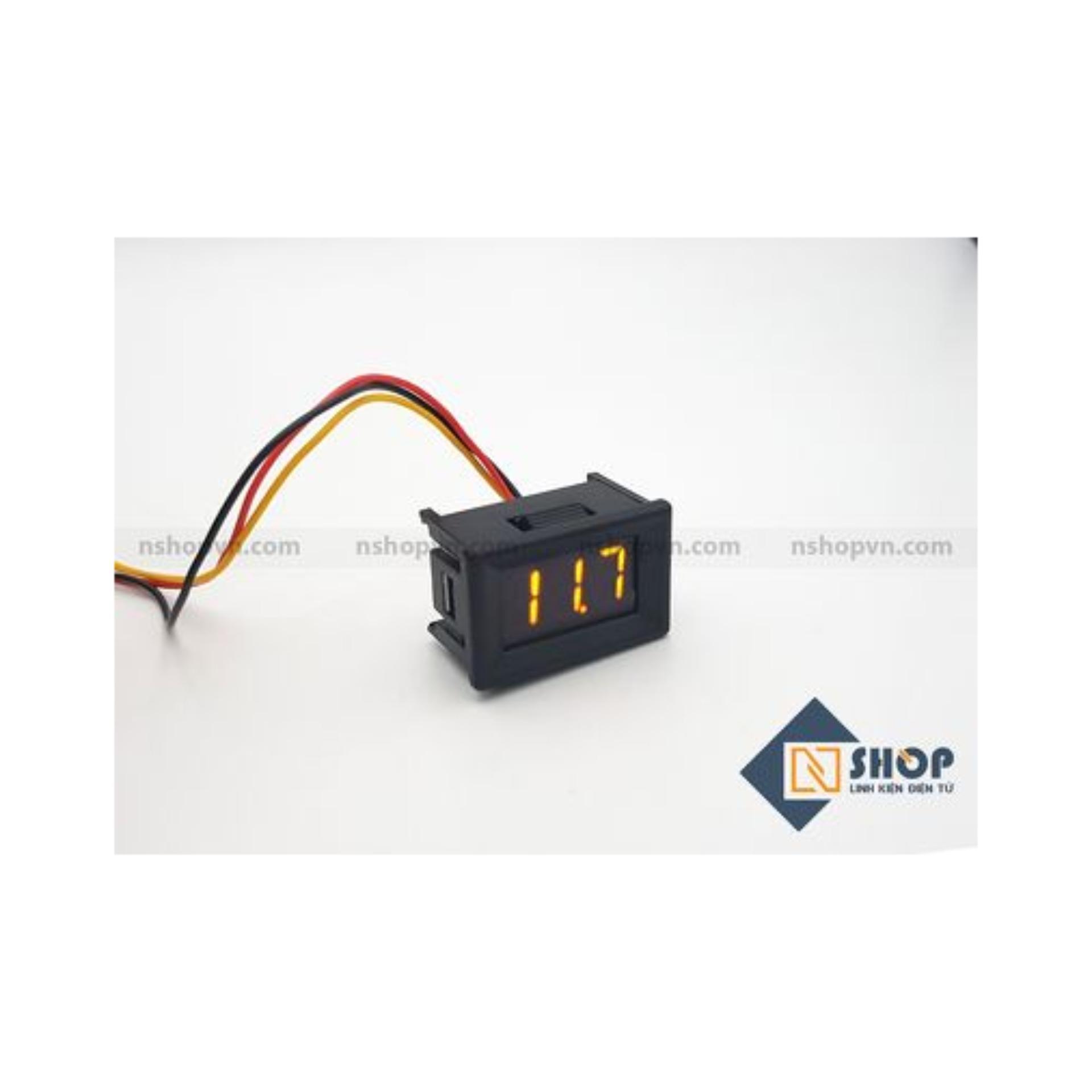 Đồng hồ đo điện áp 3 dây 100VDC Vàng