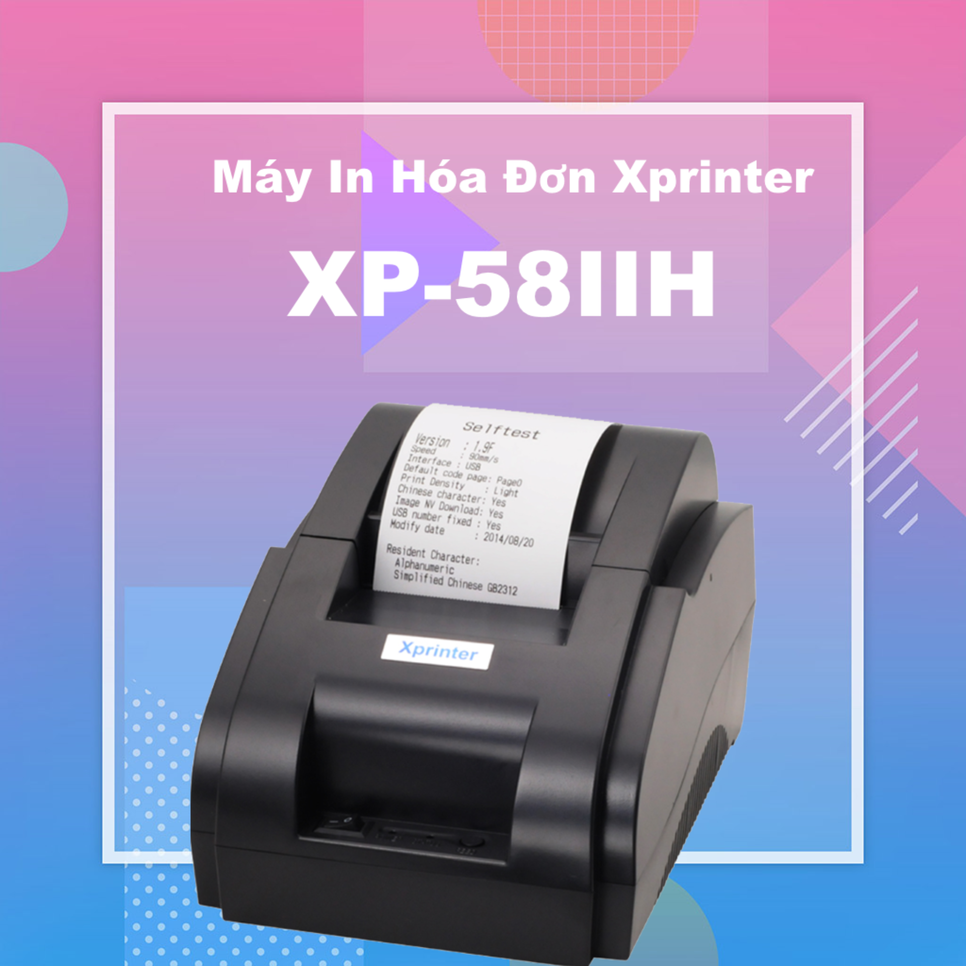 Máy In Hóa Đơn Xprinter 58IIH Khổ Giấy K58  cổng USB CHỈ KẾT NỐI MÁY TÍNH - TẶNG FREE phần mềm bán hàng 3 tháng đăng ký mới