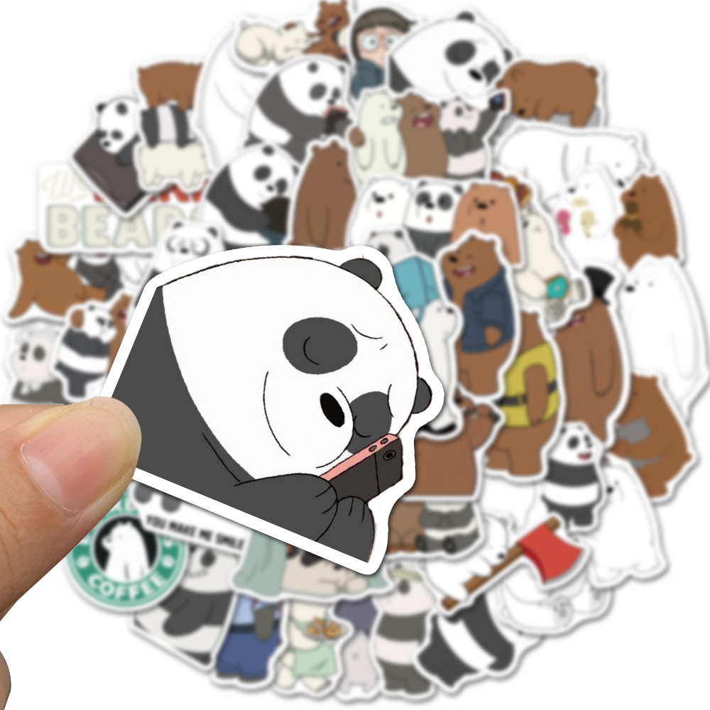 Set 50 Sticker We Bare Bears Chống Thấm Nước