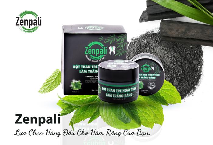 Bột than tre hoạt tính làm trắng răng Zenpali (20g/50ml)
